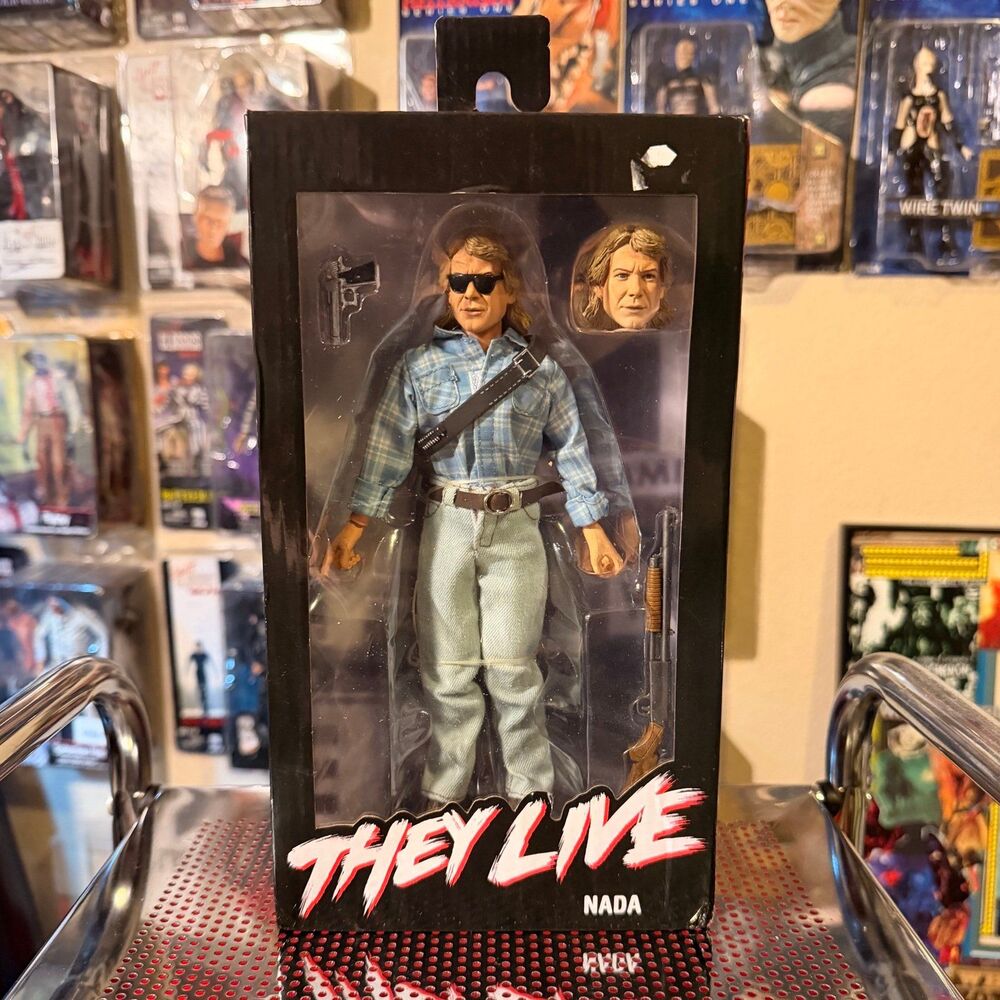 NECA They Live Nada 8-Inch Clothed Action Figure Roddy Piper Brand New Horror